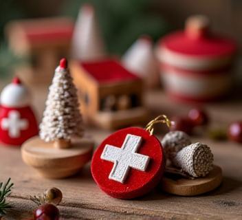 Auswahl handgefertigter Schweizer Souvenirs